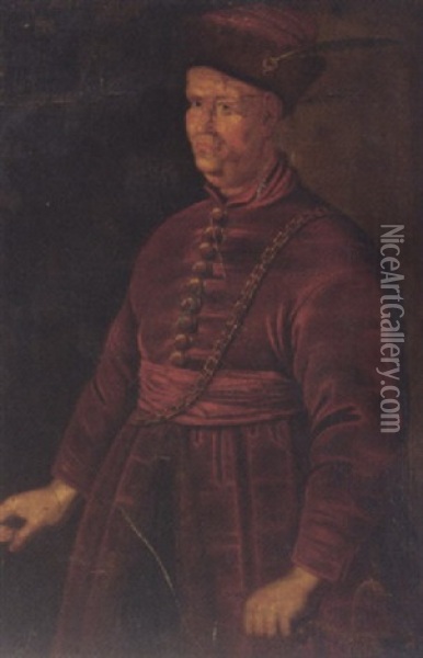 Portrait Of A Nobleman In Eastern European Dress Oil Painting - Johann (Jan) Kupetzki