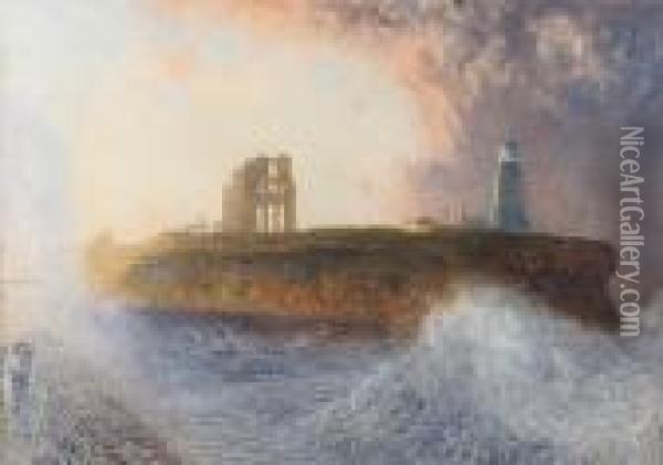 Tynemouth Oil Painting - Alfred William Hunt