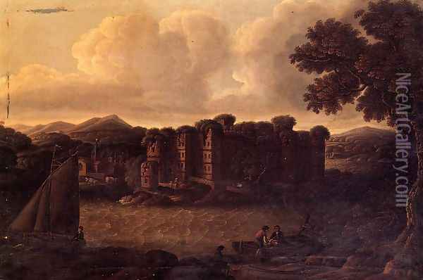 Dansboro Castle, Northumberland Oil Painting - Robert Salmon
