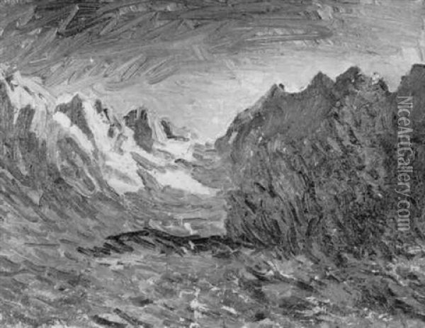 Blick Von St. Moritz Zum Malojapass Oil Painting - Giovanni Giacometti