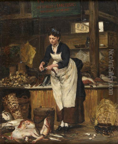 La Marchande De Poissons Oil Painting - Victor-Gabriel Gilbert