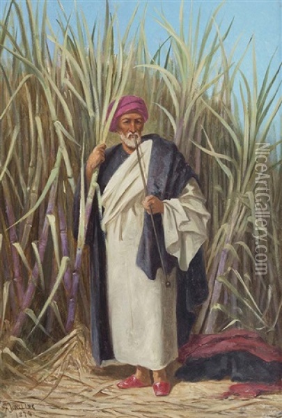 A Bedouin With A Pipe Oil Painting - Robert Dowling