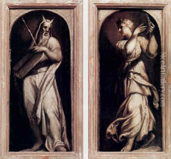 Mose Con Le Tavole Della Legge Oil Painting - Jacopo Palma il Giovane