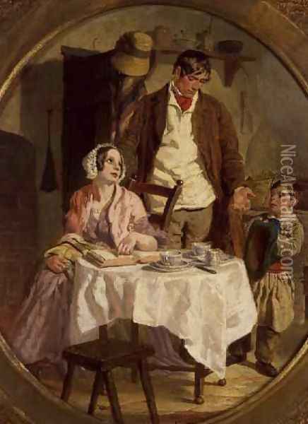 The Last Shilling Oil Painting - George Elgar Hicks