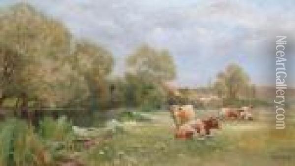 Pleasant Pastures Oil Painting - John Atkinson