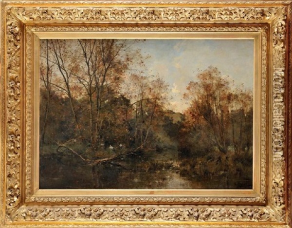 Paysage De Sous Bois Oil Painting - Leon Germain Pelouse