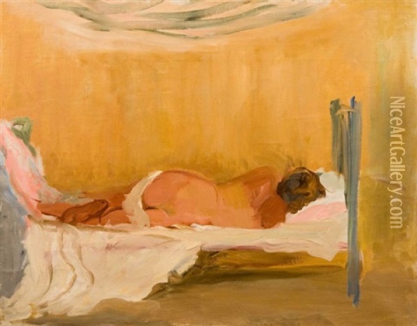 Reclining Nude Oil Painting - Arseny Nicolaevich Shurigin