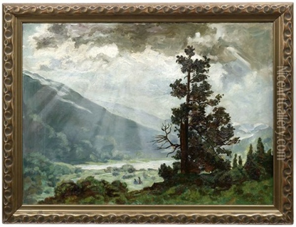 Gebirgssee Im Sonnenschein Oil Painting - Traugott Hermann Ruedisuehli