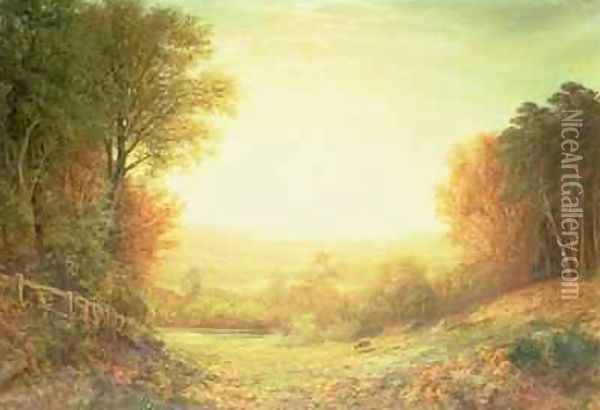 On Hampstead Heath in 1862 or When the Sun in Splendour Fades 1862 Oil Painting - John MacWhirter