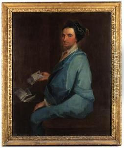 Portrait Of Henry Meredyth Oil Painting - Charles Jervas
