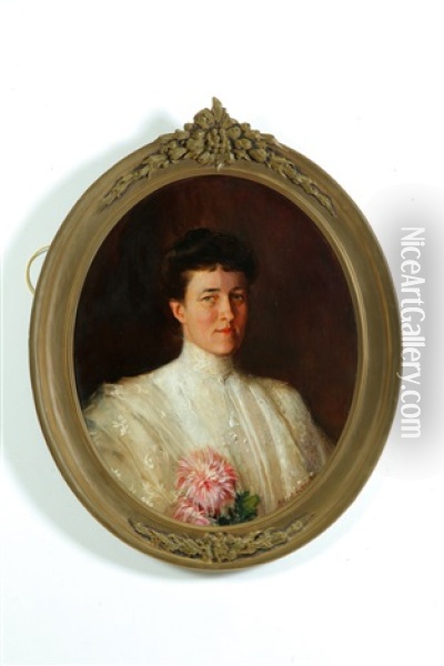 Portrait Of A Woman Oil Painting - Albert Lynch