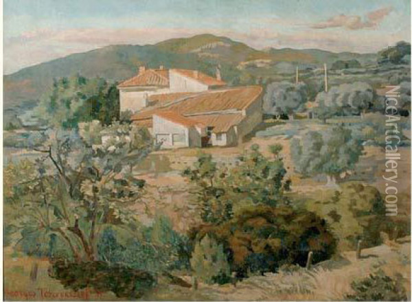 Maison En Provence, 37 Oil Painting - Georges Tcherkessof