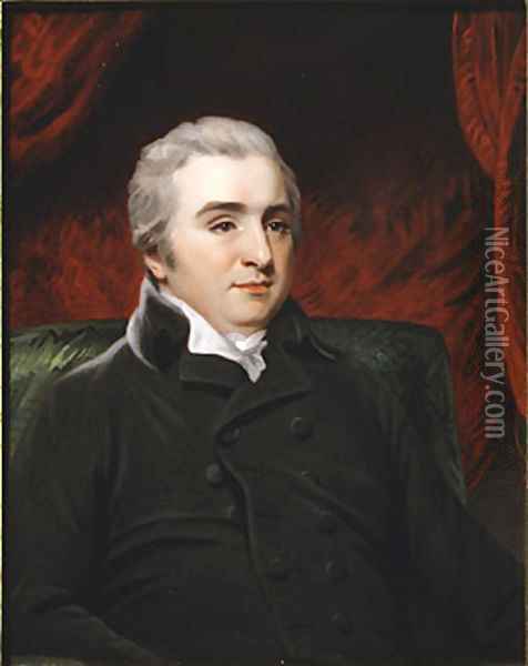 Matthew Baillie (1761 1823) F.R.S. after Hoppner 1817 Oil Painting - Henry Bone