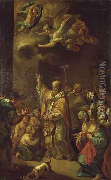 St Nicholas Resuscitates the Children Oil Painting - Bon Boullogne