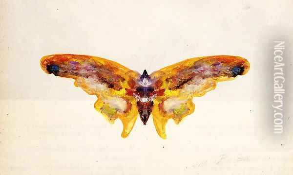 Butterfly I Oil Painting - Albert Bierstadt