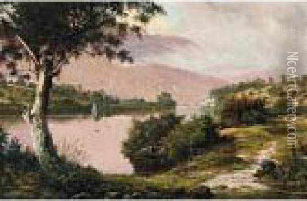 Tamar River, New Norfolk, Tasmania Oil Painting - H. Forrest