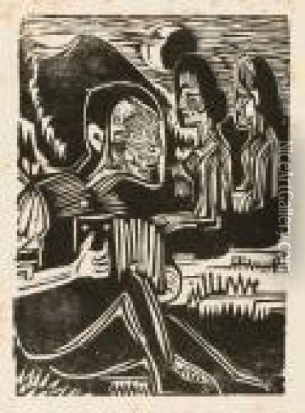 Holzschnitten Oil Painting - Ernst Ludwig Kirchner