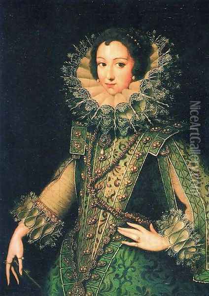 Portrait of an Unknown Lady Oil Painting - Rodrigo de Villandrando