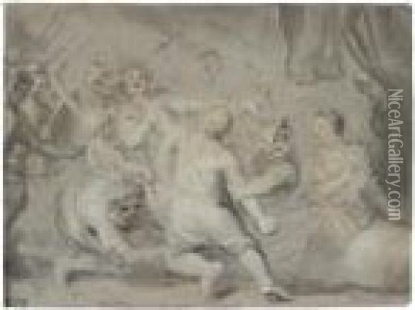 The Capture Of Samson Oil Painting - Otto van Veen