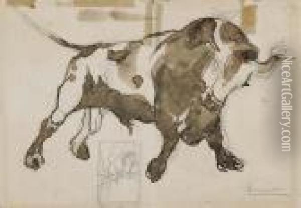 Toro - (1910) Oil Painting - Umberto Boccioni