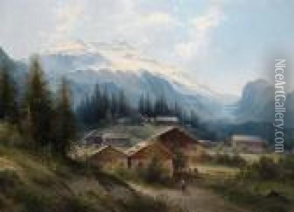Maderaner Thal Oil Painting - Karl Kaufmann
