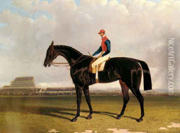 Lord Chesterfield's Industry with William Scott up at Epsom Oil Painting - John Frederick Herring Snr