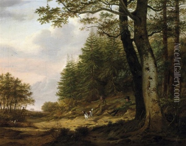Jager Im Walde Oil Painting - Johann Christiaan Willem Safft