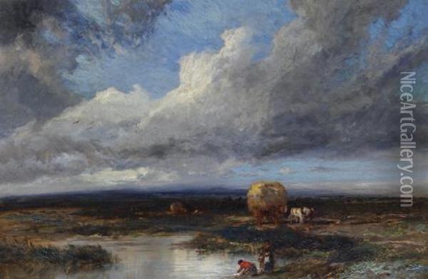 Afternoon In Harvest Time Oil Painting - Edward Hargitt