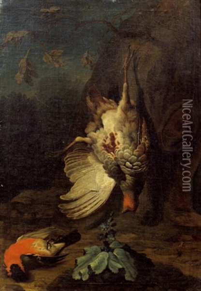 Jagdstillleben Oil Painting - Johann Georg de Hamilton