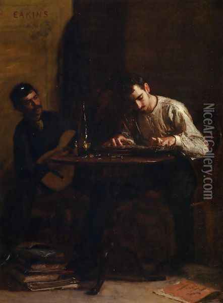 Professionals at Rehearsal Oil Painting - Thomas Cowperthwait Eakins