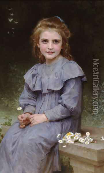 Paquerettes (Daisies) Oil Painting - William-Adolphe Bouguereau