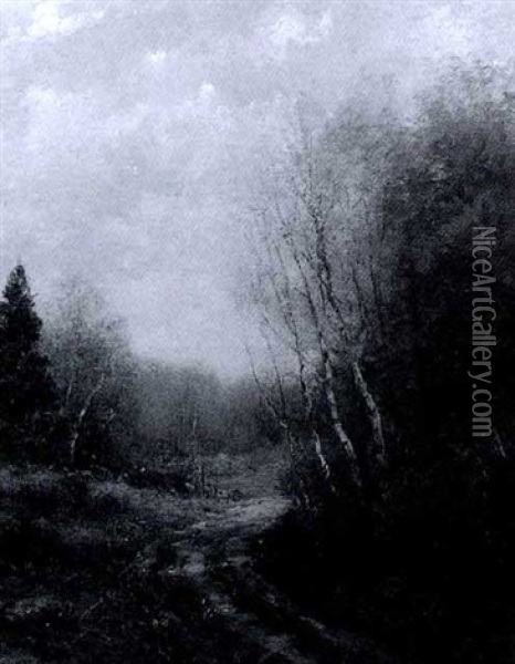 Birch-lined Path Oil Painting - Horace P. Giles
