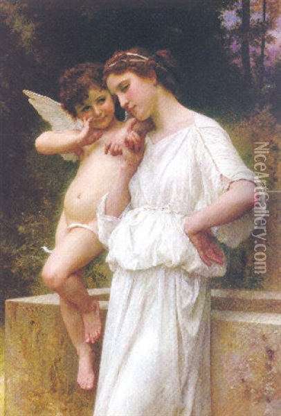 Love's Secrets Oil Painting - William-Adolphe Bouguereau