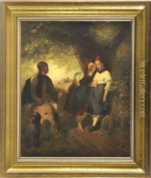 Der Liebensbrief Oil Painting - Heinrich Reinhard Kroeh