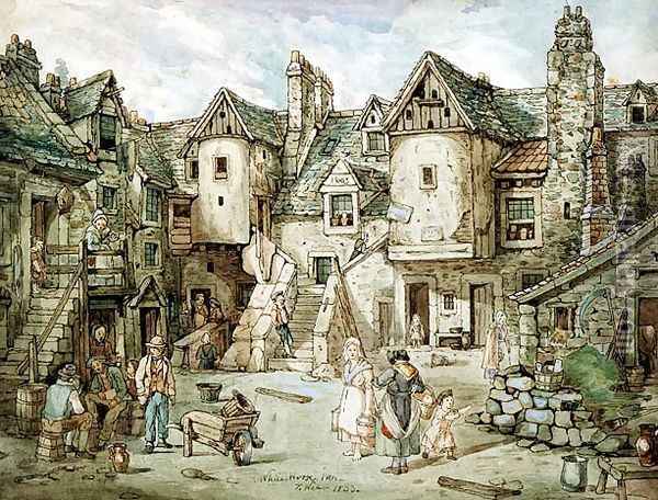 White Horse Inn, 1833 Oil Painting - Thomas Webb