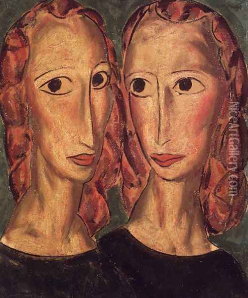 Two Heads Ii Oil Painting - Alfred Henry Maurer