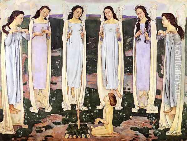 The Consecrated One Date unknown Oil Painting - Ferdinand Hodler