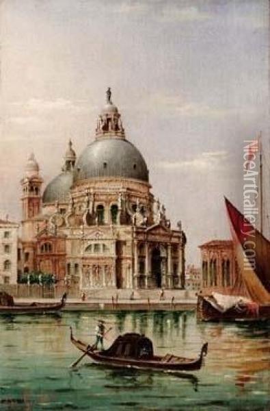La Chiesa Della Salute Oil Painting - Giovanni Grubacs