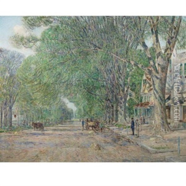 The Easthampton Elms In May Oil Painting - Childe Hassam