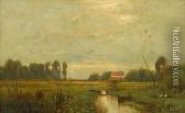 Country Landscape Oil Painting - John Francis Murphy