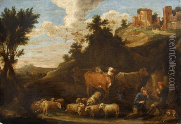 Scene Pastorale. Oil Painting - David The Younger Teniers