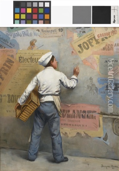 Buffalo Bills Oil Painting - Paul-Charles Chocarne-Moreau