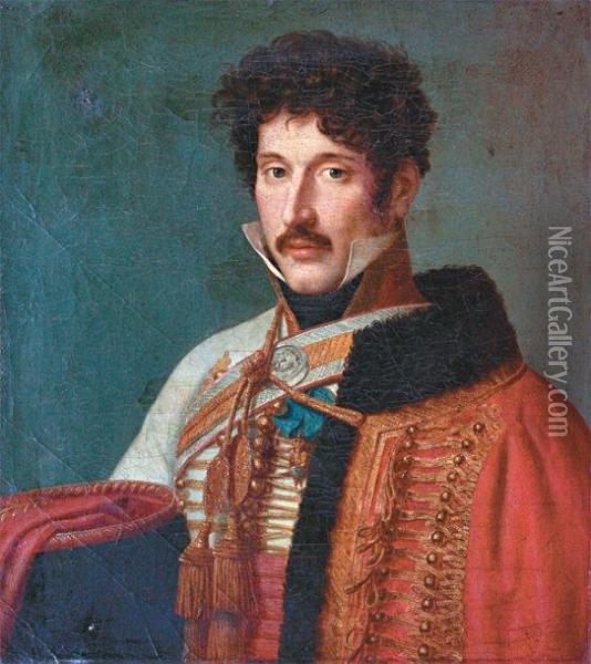 Portrait Du Lieutenant General Charles-antoine Manhes (1755- 1854) Oil Painting - Andrea, the Elder Appiani