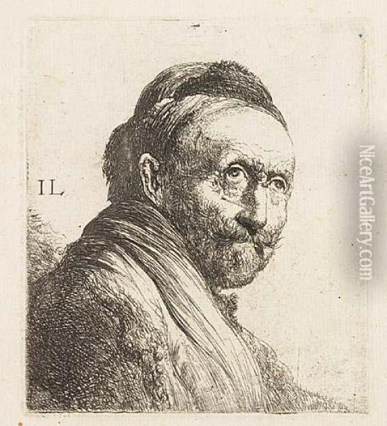 Portrait Of An Old Man<</b> Oil Painting - Jan Lievens