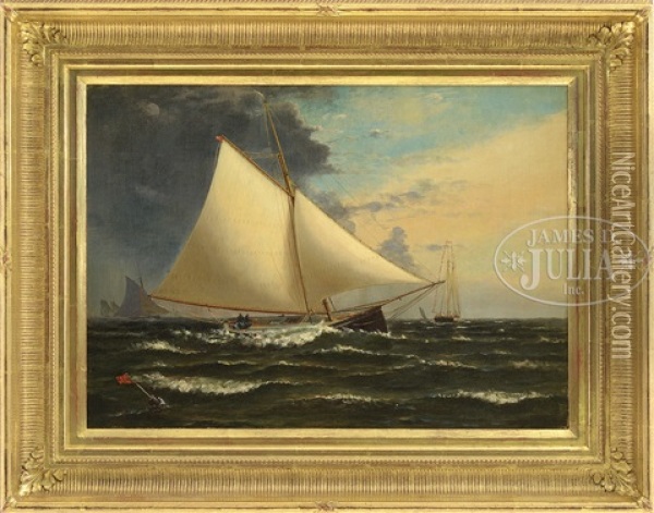 Sloop Passing Mark Oil Painting - Archibald Cary Smith