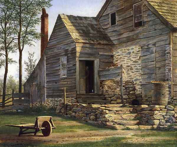 Long Island Homestead Oil Painting - William Davis