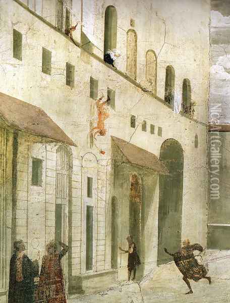 St Francis cycle, Resurrection of the Boy (detail 4) Oil Painting - Domenico Ghirlandaio