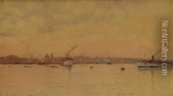 Le Port De Venise Oil Painting - Marie Joseph Leon Clavel
