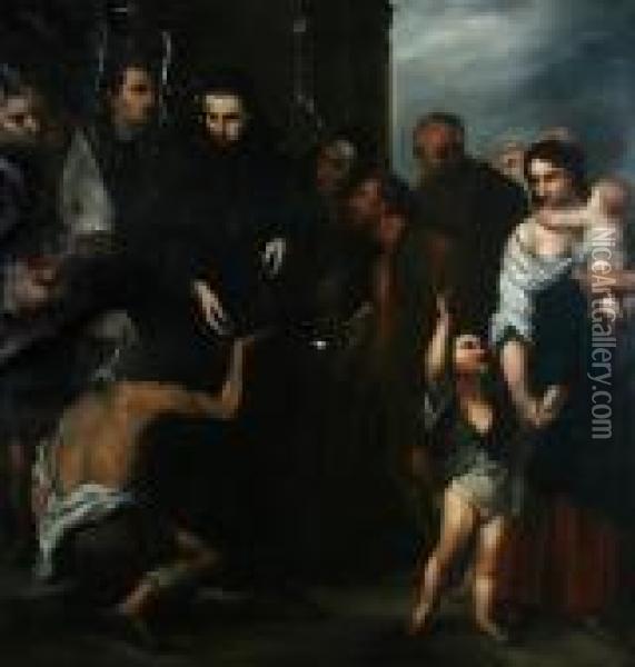 Beggars Outside The Church Oil Painting - Bartolome Esteban Murillo