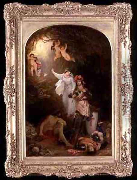Una Delivering the Red Cross Knight from the Cave of Despair Oil Painting - Sir Charles Lock Eastlake